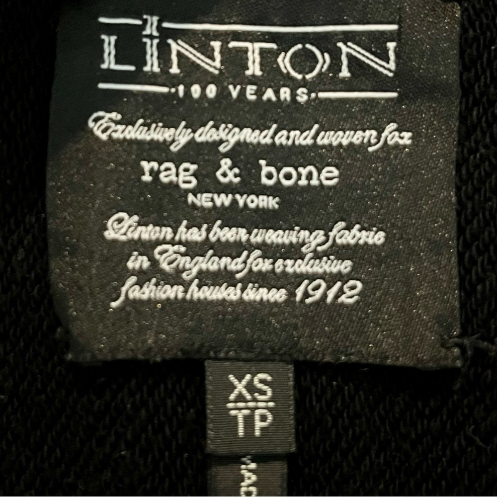 Rag & Bone Linton Racer Sweatshirt with Plaid Tweed Sleeves - Picture 6 of 15